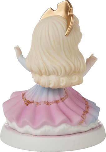 Precious Moments Disney Princess Sleeping Beauty Figurine | Living Life in Full Color Disney Aurora | Bisque Porcelain Figurine | Princess Aurora | Hand-Painted in Saudi Arabia