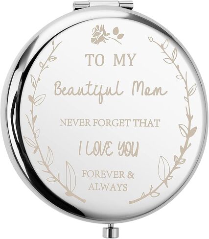 مرآة صغيرة الحجم، مرآة مكياج للسفر، أفضل الهدايا من الابنة أو الابن، هدايا I Love You Mum لعيد ميلاد الأم والذكرى السنوية والزفاف وعيد الحب وعيد الأم in Saudi Arabia