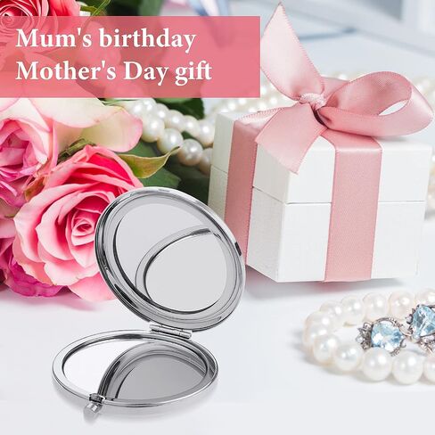 مرآة صغيرة الحجم، مرآة مكياج للسفر، أفضل الهدايا من الابنة أو الابن، هدايا I Love You Mum لعيد ميلاد الأم والذكرى السنوية والزفاف وعيد الحب وعيد الأم in Saudi Arabia