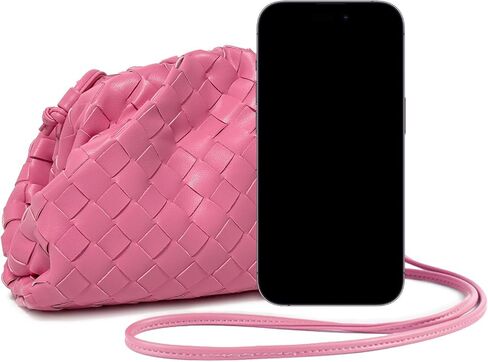 Woven Dumpling Bag for Women Clutch Purses, Cloud Crossbody Handbag Soft Shoulder Bag in Saudi Arabia