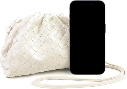 Woven Dumpling Bag for Women Clutch Purses, Cloud Crossbody Handbag Soft Shoulder Bag in Saudi Arabia