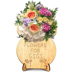 ZIIUFRN Mother's Day Hand Picked Flower Holder, Kids DIY Flower Stand Gift for Grandma from Grandchildren, Flower Holder Centerpieces for Tables - A12
