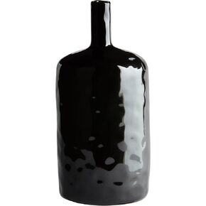 Mud Pie Black Bottle Vase, Small