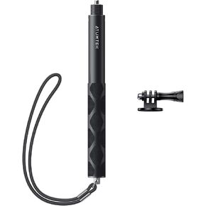 ATUMTEK 114cm Invisible Selfie Stick, 1/4" Extended Monopod Pole, Solid and Compact Design for Insta360, DJI, Action Camera (Buckle Mount for Action Camera and Wrist Strap Included)