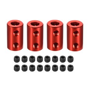 Rigid Coupling Copper Shaft Coupler Connector Motor Accessories [for 3D Printer]-3.17mm-3.17mm Bore L20 x D12/Dark Red/4 Pack