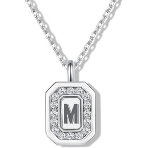Initial Necklace for Women, 18K Gold Plated S925 Sterling Silver Moissanite Diamond Necklace for Women, Dainty Letter Necklace for Mom and Girls