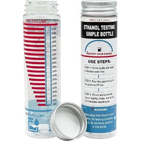 E85 Tester Kit, Reusable Ethanol Test Kit, Wide Mouth Fuel Test Bottle, Gasoline Super Content Tester Include Oil Syringe (2 Pack)