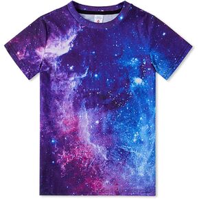 Funnycokid Boys Girls Shirts Graphic T-Shirt Neon Color Kids Novelty Short Sleeve Animal Print Tees 4-16 Years