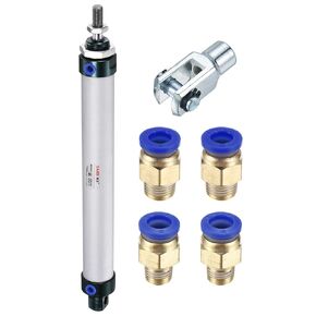 YOKIVE Pneumatic Air Cylinders, with Y Connectors and Quick Fitting Great for Automatic Equipment (25mm Bores 175mm Stroke)