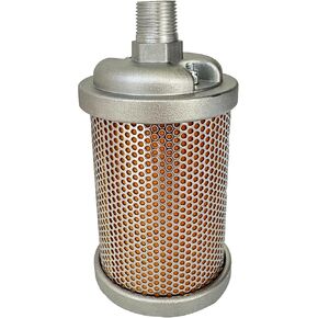 M00 Air Compressor Muffler 3/8" NPT Air Exhaust Muffler Silencer for Compressor Dryer Compressed Air Equipment and Systems, Single Chamber 145 PSI, Replacement Part