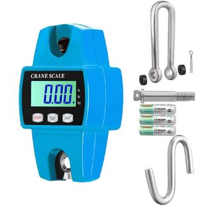 Portable Mini Crane Scale 300 kg / 660 lb, Heavy Duty Digital Hanging Scales LCD Display with Backlight (Orange, 660 lb)