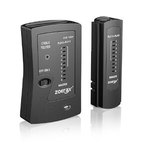 Network Cable Tester RJ45 LAN Cable Test Support POE for RJ45 Cat5 Cat5e Cat6 Cat6a Cat7 UTP/Shielded Cable and RJ11 RJ12 ethernet Cable Tester （Battery not Included）
