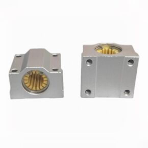 High Precision Linear Slide Bearing, 2Pcs SCS20UU Slide Blocks, Durable Engineering Plastic with Aluminum Alloy, Suitable for CNC Machine and 3D Printer
