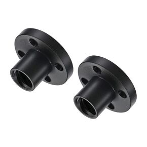 uxcell T8 POM Lead Screw Trapezoidal Nut 2mm Pitch 8mm Lead for 3D Printer Black 2Pcs
