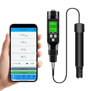 Dissolved Oxygen Meter with Bluetooth Filling Fluid Range:0-30mg/L, with Automatic Temperature Compensation Function,Pen Type Dissolved Oxygen Test Kit for Aquarium, Ponds, Aquaculture