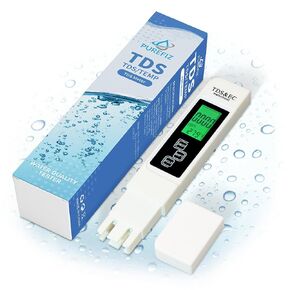 TDS Meter Digital Water Tester - 4 in 1 TDS Water Tester - Accurate and Reliable TDS EC, 0-9990 ppm Meter & Temperature(°C,°F) - Professional Water Tester for Drinking Water & More by PUREFIZ