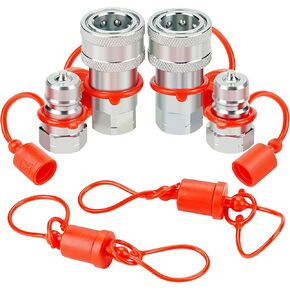 ANICMOON 3/8 '' Ag ISO 5675 Poppet Pioneer قارنة توصيل هيدروليكية سريعة التوصيل مع أغطية غبار in Kuwait