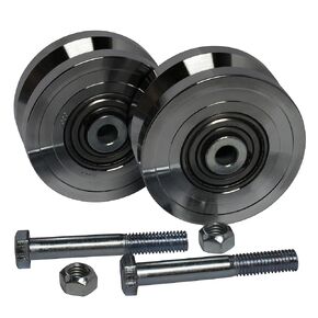 4" Solid Machined V-Groove Wheel with Bolt and Lock Nut-Pair by Sourdough Gate Hardware