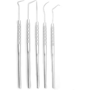 5-Piece Stainless Steel Precision Probe, Pick and Hook Set: Dissection, Clay and Wax Modeling, Sewing, Precision Work and More!