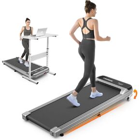 Walking Pad, Under Desk Treadmill with Incline for Home Office 2.5HP Portable Walking Treadmill with 280 Lbs Weight Capacity Walking Machine, Remote Control, LED Display