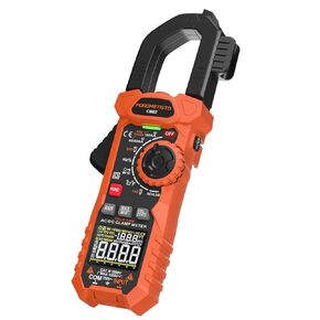 Clamp Meter POROMETISTO Digital Inrush Clamp Multimeter 1000A TRMS 6000 Counts, Amp Voltage Tester with VFD, LOZ Mode，Measures AC/DC Current Voltage NCV Temperature Resistance Capacitance Frequency