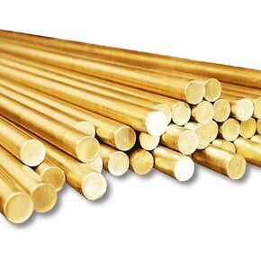TEN-HIGH Brass Rod H59 Cu Copper Metal Solid Bar, solid cylinder, High Hardness and High Strength, Diameter 14mm Length 1000mm