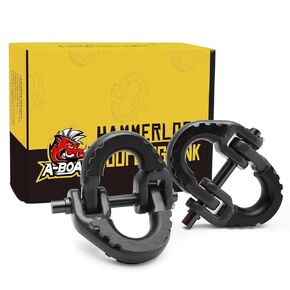 1/2 Safety Chain Connector Link, 2pack Hammerlock Coupling Link for Trailer Chains Connect, Drop Forged Steel Tow Hitch Safety Chain Connector Link, Grey