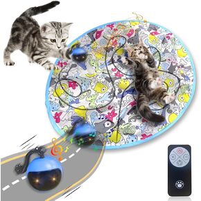 Interactive Cat Toys, Indoor Simulation Hunting Toys for Cats, Hunting Hood with Cat Ball