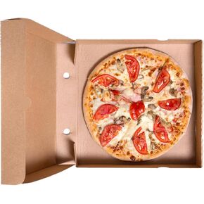 Cake Supplies On Sale 12" x 12" x 1.75" Kraft Corrugated Cardboard Pizza Boxes (Pack of 12)