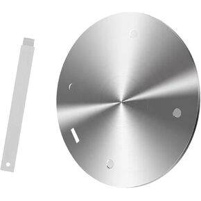Heat Conduction Plate for Gas Stove, Stainless Steel Induction Plate Adapter with Detachable Handle, for Electric Gas Stove Glass Induction Cooktop Cookware Simmer Ring Induction (7.9inch)