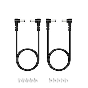 2Pack 3.28FT 1M 5.5mm*2.1mm DC Power Extension Cable with 90 Degree Right Angle Extension Cord Ends Male and Female for LED Lights Strip, Security Camera,5V-24 Volt Supply Adapter Power Cord