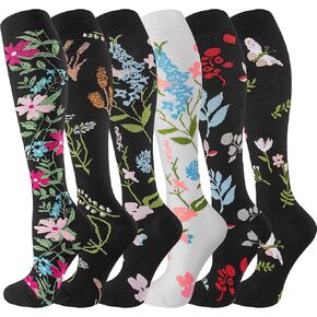 bropite Compression Socks for Women & Men Circulation-6 Pairs 20-30mmhg Support Running Nurse Travel Compression Socks