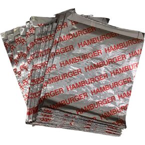 Hamburger Wrappers Grease Proof Insulated for Parties Cookouts BBQ's Carnivals (100)
