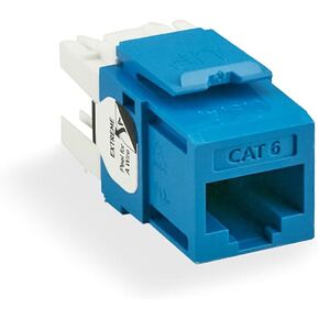 ITSPWR Bundle for 61110-BL6 Extreme CAT 6, Blue QuickPort Jack Connector, 25 Individually Pack, and ITSPWR Wire Stripper 5-Pack
