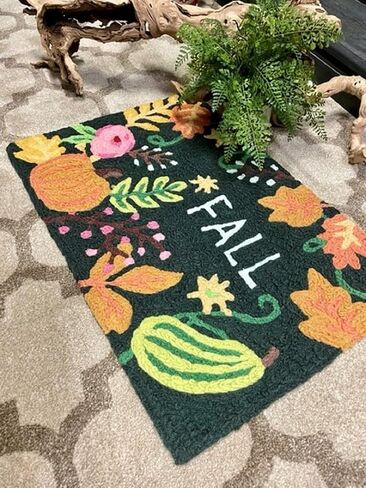 Boho Fall Jellybean 20" x 30" Machine Washable Accent Rug in Kuwait