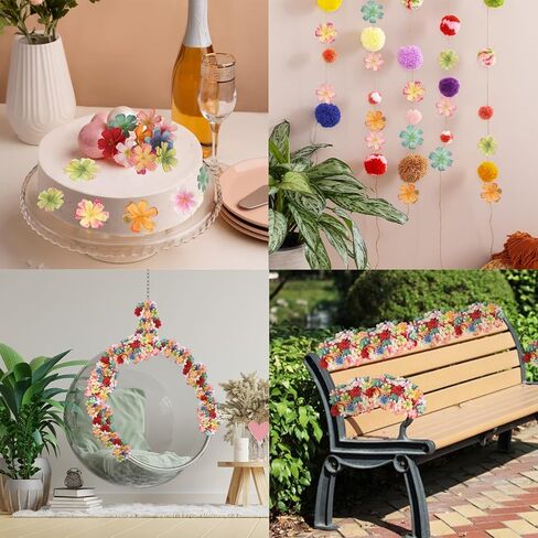 100 Pcs Fake Flowers for Crafts Flower Heads Silk Flowers for Crafts Mini Fake Flowers Faux Flowers Artificial Plum Flower Heads for Hair Assorted Decorative Fabric Flowers for Wedding Party in Saudi Arabia