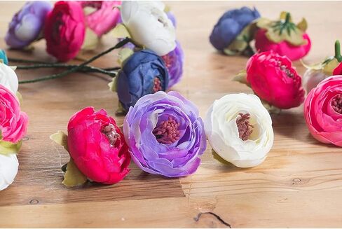 Juvale Artificial Peony Flower Heads for DIY Crafts, Decorations, Mixed Colors (1.6 in, 60 Pack) in Saudi Arabia