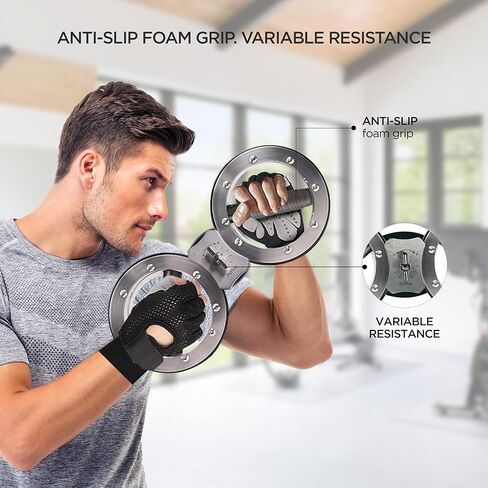 Burn Machine 8 to 12 Pounds Adjustable Resistance Spinning Burn Rotator Machine Trainer for Wrist Forearm Upper Arm Shoulder Workouts Includes Hand Gloves and Wrist Bands in Kuwait