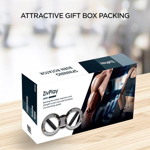 Burn Machine 8 to 12 Pounds Adjustable Resistance Spinning Burn Rotator Machine Trainer for Wrist Forearm Upper Arm Shoulder Workouts Includes Hand Gloves and Wrist Bands in Kuwait