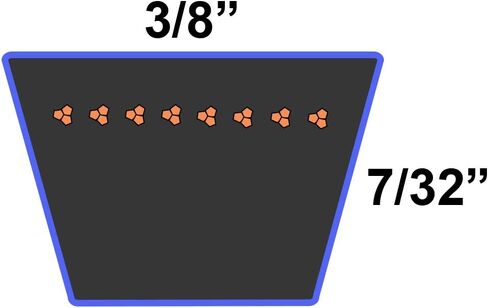 D&D PowerDrive 6730 Kevlar V Belt, 30" Length, 0.38" Width in Kuwait