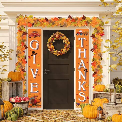Fall Maple Leaves Garland, 5.7Ft/Piece Artificial Maple Leaf Autumn Garland Fake Fall Leaves Hanging Vines Table Fireplace Front Door Fall Decor Thanksgiving Outside Indoor Decor (2pcs A) in Saudi Arabia