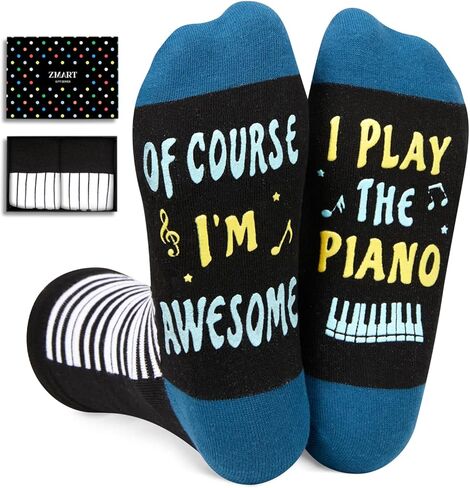 Zmart Unisex Funny Socks Pickleball Socks for Women Men Pickle Ball Socks, Pickleball Gifts Gifts for Pickleball Lovers Pickle Ball Gifts in Light Blue in Saudi Arabia