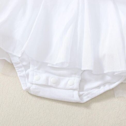 Magic Park 0-18M Infant Bodysuit Tutu Dress Baby Girl Romper Dress Toddler Solid Color Tulle Skirt Baptism Holidays Outfits in Saudi Arabia