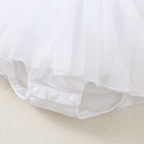 Magic Park 0-18M Infant Bodysuit Tutu Dress Baby Girl Romper Dress Toddler Solid Color Tulle Skirt Baptism Holidays Outfits in Saudi Arabia