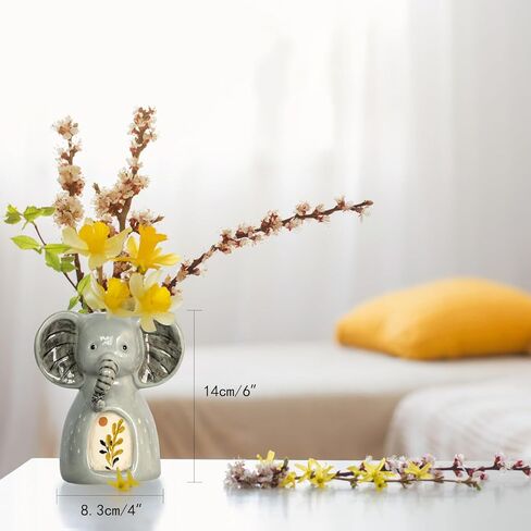 ريد الناشر زجاجة فارغة السيراميك: الزيوت العطرية الناشر زجاجات الملحقات العطر القابلة لإعادة الملء الجرار DIY استبدال مجموعات الناشر ريد، لطيف نمط الغزلان الحرف زهرة زهرية ديكور الحضانة in Kuwait