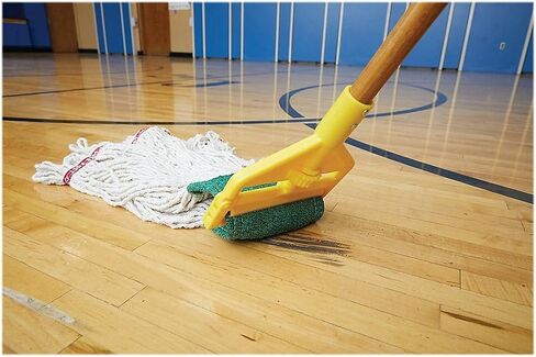 Rubbermaid Commercial Products, Industrial Grade - Wooden Wet Mop Holder Handle Stick for Floor Cleaning Heavy Duty, 60 Inch (FGH116000000) in Saudi Arabia