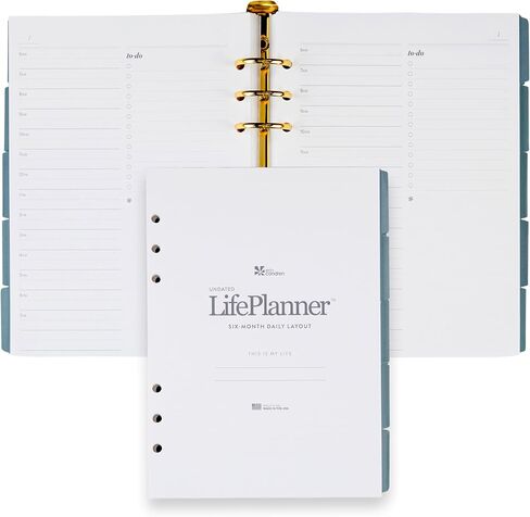 Erin Condren A5 Ring Agenda Inserts | Undated Planner with Daily Layout for Daily, Weekly & Yearly Planning | 12 Months of Undated Planning, 80 lb. Mohawk Premium Paper in Saudi Arabia