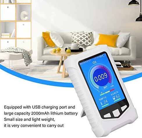 كاشف متر ملون محمول باليد USB شحن حساس جودة الهواء مراقبة التلوث مراقبة الغاز محلل غاز الهواء اختبار دقة 0.01 جزء في المليون in Saudi Arabia