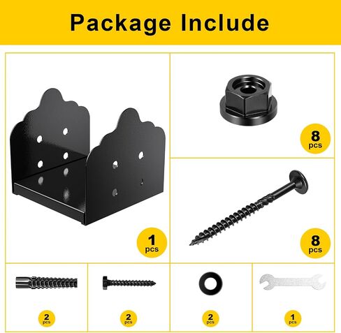 8x8 Post Base, 1Pcs Stainless Steel Adjustable Post Anchor Bracket (Internal 7.8 x 7.5"), Adjustable Post Base for Pavilion Deck Porch Handrail Railing Support Decorative Anchor Plate in Saudi Arabia