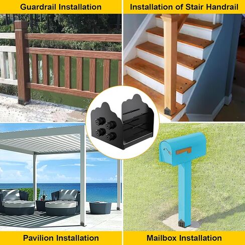 8x8 Post Base, 1Pcs Stainless Steel Adjustable Post Anchor Bracket (Internal 7.8 x 7.5"), Adjustable Post Base for Pavilion Deck Porch Handrail Railing Support Decorative Anchor Plate in Saudi Arabia